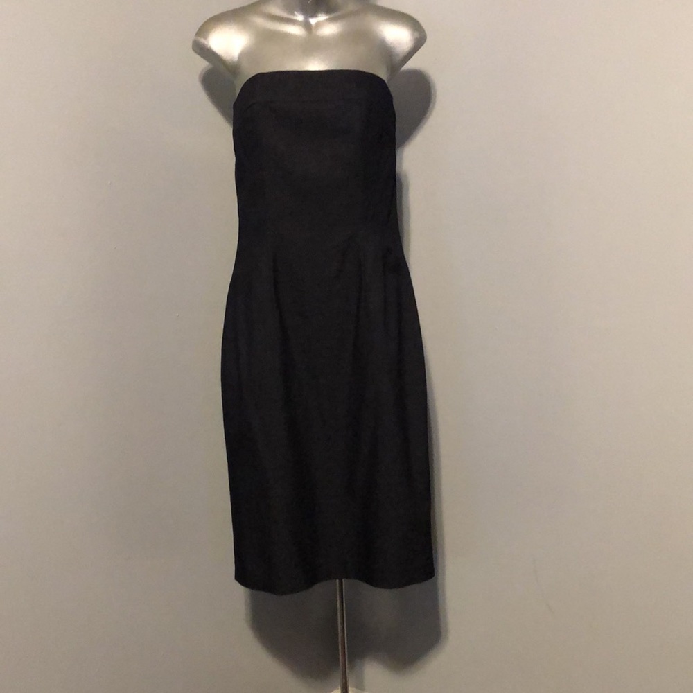 Black strapless dress